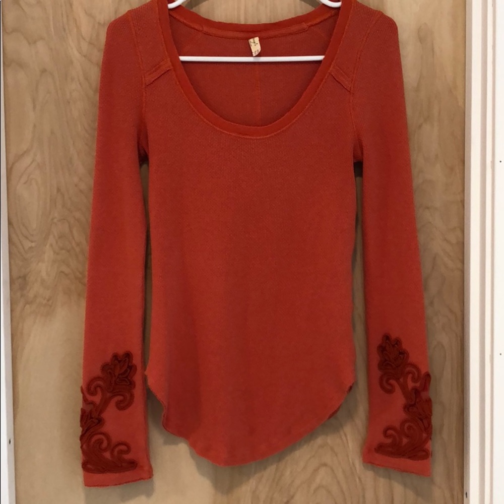 Free People Orange Masquerade Thermal